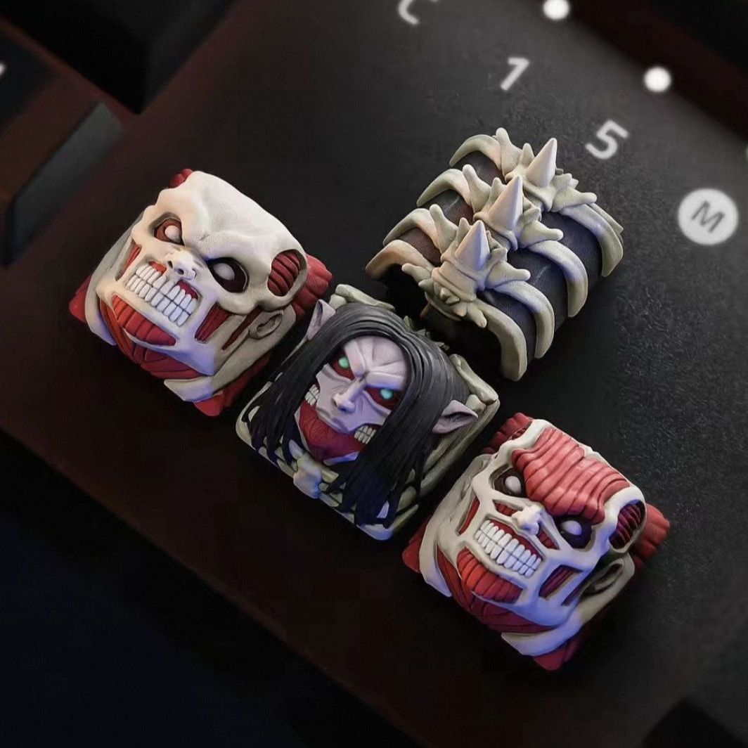 Keycap Artisan Anime - Nowy zestaw keycapów Attack on Titan,